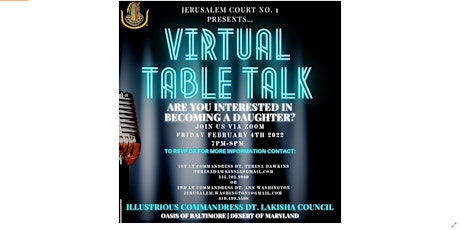 Interest Meeting for membership in Imperial  Court Daughters- Table Talk tickets