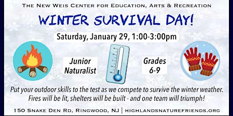 Jr. Naturalist-Winter Survival! (grades 6-9) tickets
