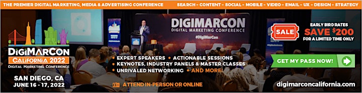 
		DigiMarCon California 2022 - Digital Marketing Conference & Exhibition image
