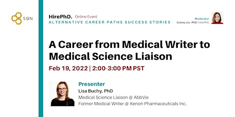 A Career from Medical Writer to Medical Science Liaison tickets