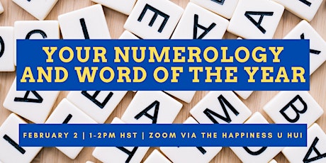 WORD OF THE YEAR and NUMEROLOGY tickets