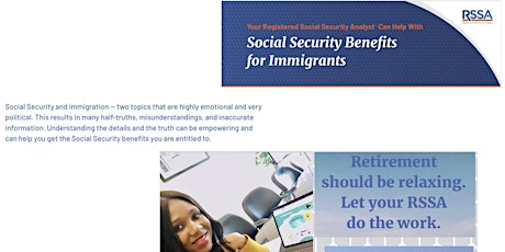 Social Security Education And Retirement Planning For Immigrants tickets