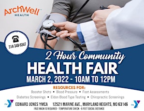 2 Hour Health and Resource Fair at Edward Jones YMCA tickets