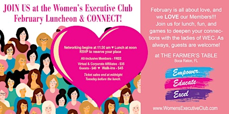 Copy of FEBRUARY NETWORKING LUNCHEON WITH THE WOMEN'S EXECUTIVE CLUB tickets
