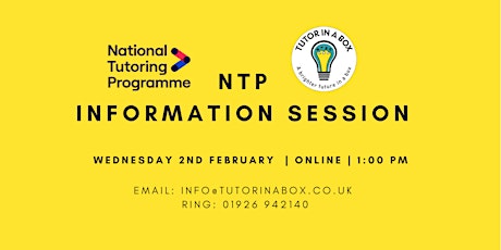 All about the National Tutoring Programme (NTP) tickets