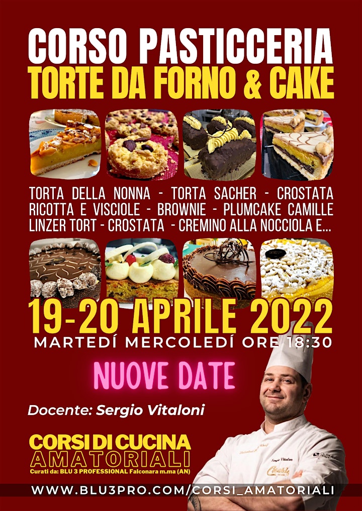 Immagine CORSO DI PASTICCERIA "TORTE DA FORNO & CAKE" con Sergio Vitaloni