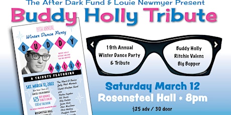 19th Annual Buddy Holly Tribute/Winter Dance Party 3/12/22 (new date) tickets