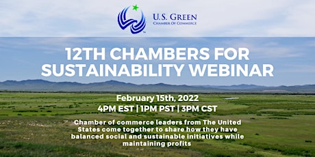 12th "Chambers for Sustainability" Webinar biglietti