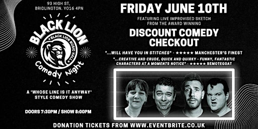 Discount Comedy Checkout Improv Show LIVE at The Black Lion