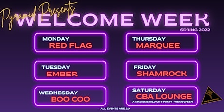 Welcome Week Spring 2022 tickets