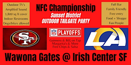 49ers-Rams NFC Championship Watch Party at Irish Center SF (Outdoors) tickets