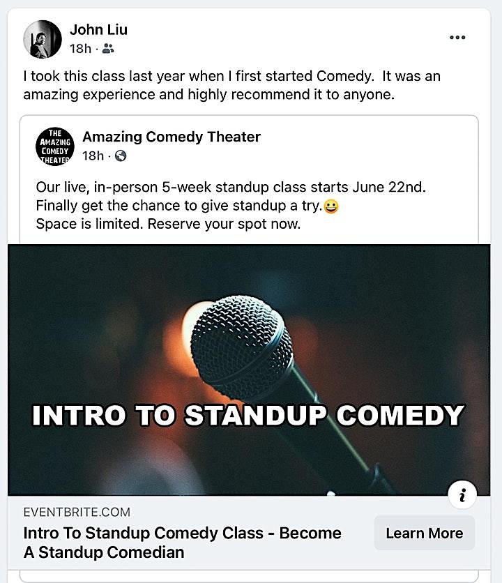 Intro To Standup Comedy - One-Day Bootcamp Intensive image