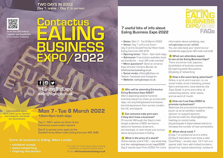 Ealing Business Expo: Mon 7 - Tue 8 March 2022 image