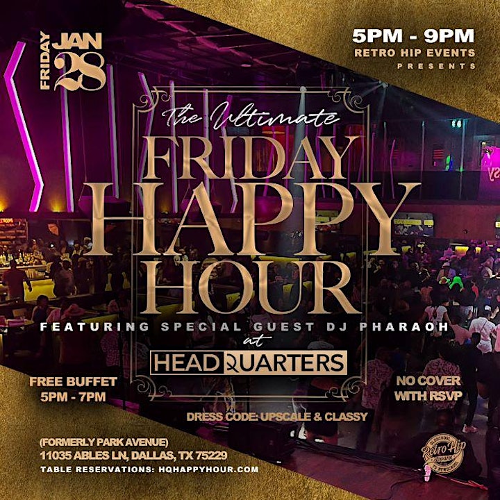 
		The Ultimate Friday Happy Hour @ Headquarters  (1/28/22) image
