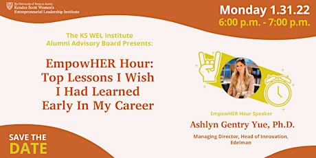 EmpowHER Hour - Top Lessons I Wish I Learned Early In My Career tickets