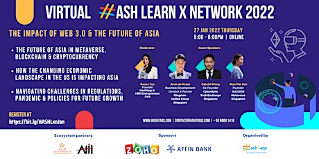 Virtual HASH LXN 2022: The Impact of Web 3.0 & the Future of Asia entradas