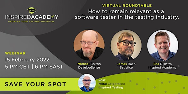 How to remain relevant as a software tester in the testing industry.