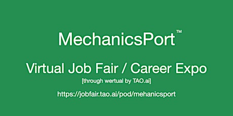 #MechanicsPort Virtual Job Fair / Career Expo Event #Boston #BOS