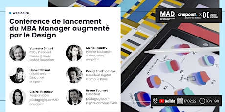 Conférence de lancement du MBA Manager augmenté par le Design billets