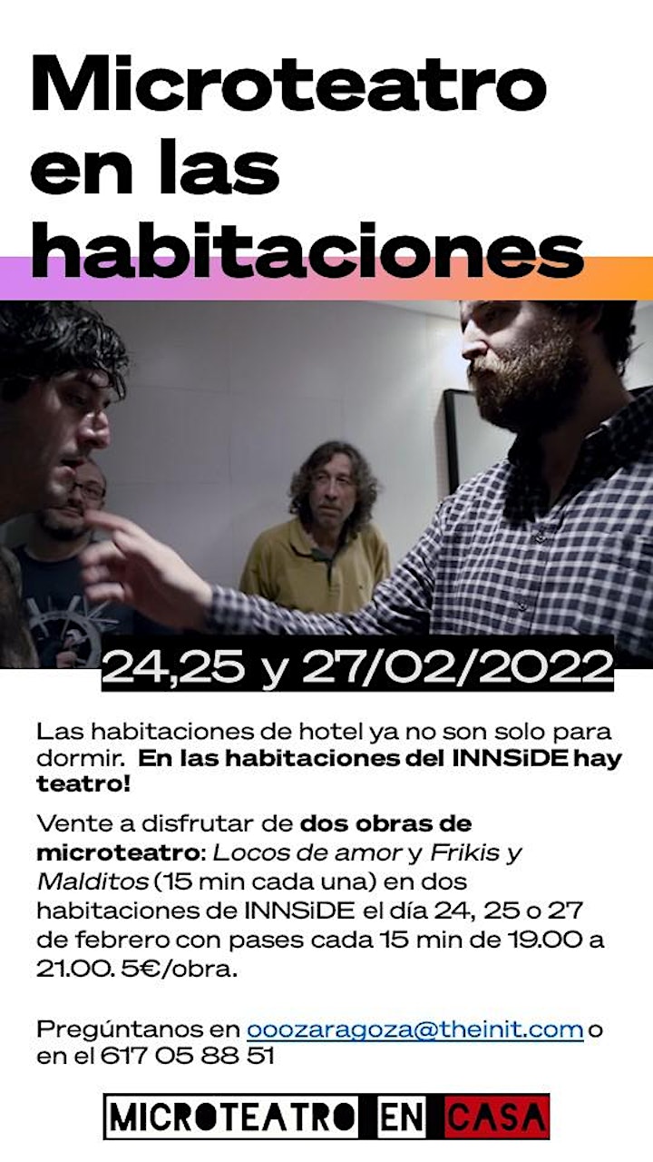 Imagen de Microteatro en las habitaciones del hotel INNSiDE Zaragoza JUEVES 24