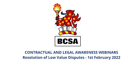 CONTRACTUAL & LEGAL AWARENESS WEBINARS - RESOLUTION OF LOW VALUE DISPUTES tickets