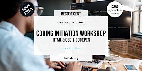BeCode Gent - Workshop - Code initiation workshop HTML + CSS tickets