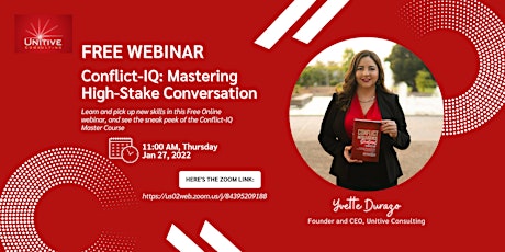 FREE Online Webinar: Conflict-IQ "Mastering High-Stake Conversation" tickets