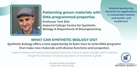 Patterning grown materials with DNA-programmed properties tickets