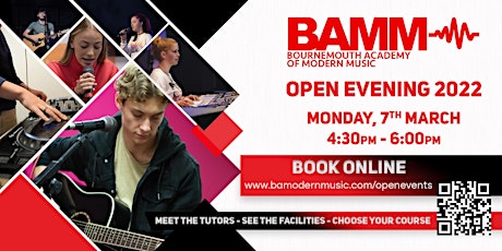 BAMM March Open Evening (16+ Music College) tickets