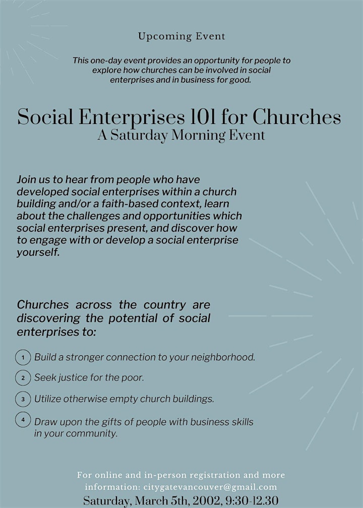 
		Social Enterprises 101 for Churches image
