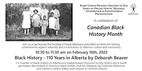 Black History Month  - 110 Years in Alberta tickets