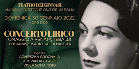 Omaggio a Renata Tebaldi biglietti