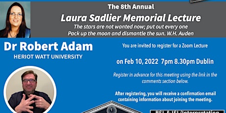 The Laura Sadlier Prize / Award and Guest Lecture tickets