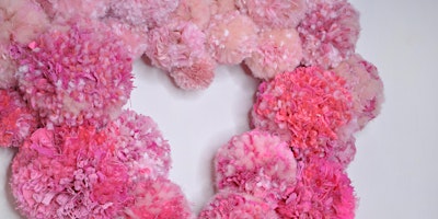 Valentine Heart Pom Pom Wreath Workshop: Online - Self-Paced