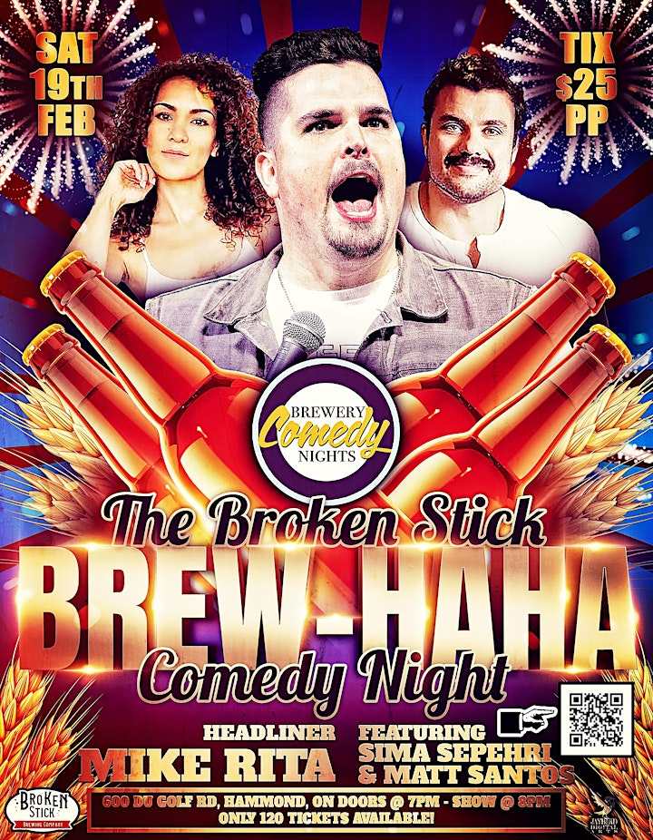 Comedy at Broken Stick Brewing Company; Featuring Mike Rita (JFL, CRAVE TV) image