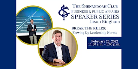 Business Speaker Series - Jason Bingham Club Members & Guests