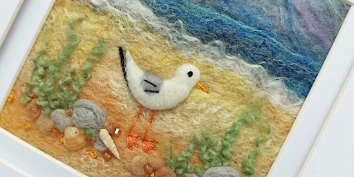 Felted Seascapes and Coastal Scenes - needle felted and embroidered picture