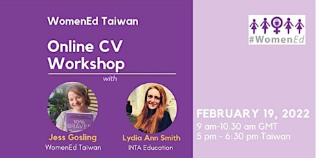 #WomenEd:  Taiwan CV workshop tickets