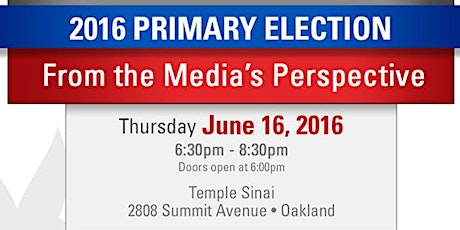 MGO Democratic Club's 2016 Primary Election: From the Media's Perspective primary image
