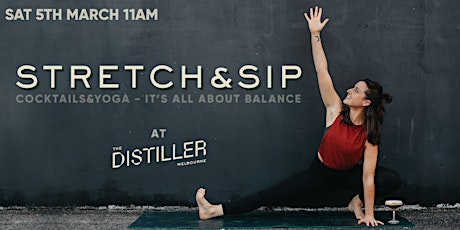 Stretch and Sip Cocktail Yoga at The Distiller tickets