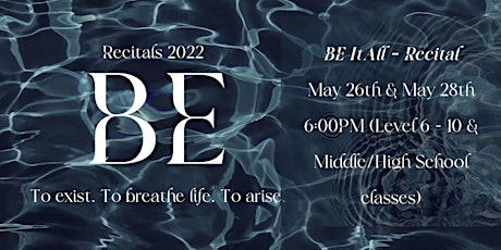 Recital 2022 - BE It All - CenterStage PAA - Satur tickets