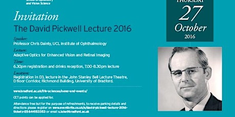 David Pickwell Lecture 2016 primary image