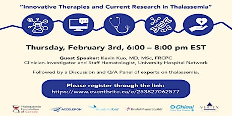 Innovative Therapies and Current Research on Thalassemia tickets