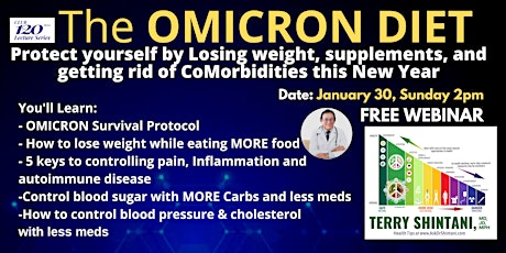 (e) The Omicron Diet: Sunday, January 30, 2pm HAWAII  time tickets