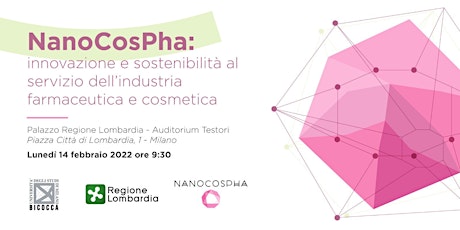 NanoCosPha: innovazione e sostenibilità per la farmaceutica e la cosmetica tickets