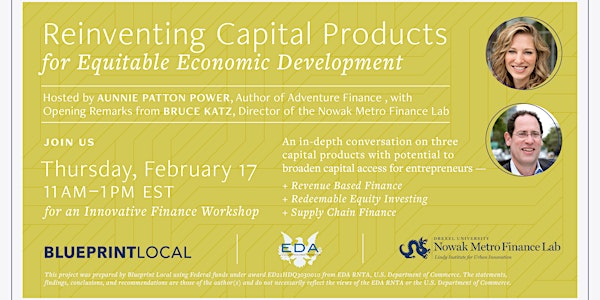 Reinventing Capital Products for Equitable Economic Development