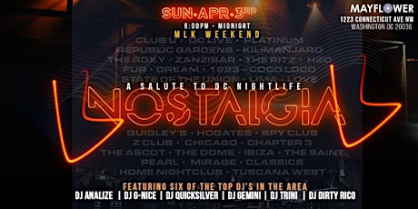 NOSTALGIA - A SALUTE TO DC NIGHTLIFE tickets