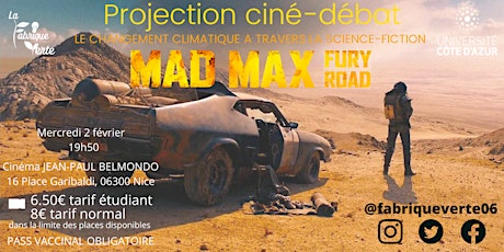 Ciné-Débat : Le changement climatique à travers la science-fiction-Mad Max billets