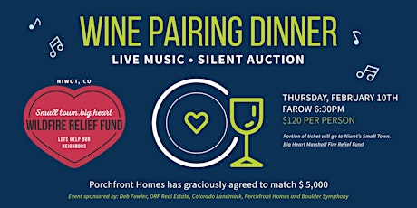 Wine Pairing Dinner: Small Town. Big Heart Fundraiser tickets