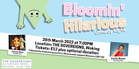 Bloomin' Hilarious - Stand up Comedy Fundraiser tickets